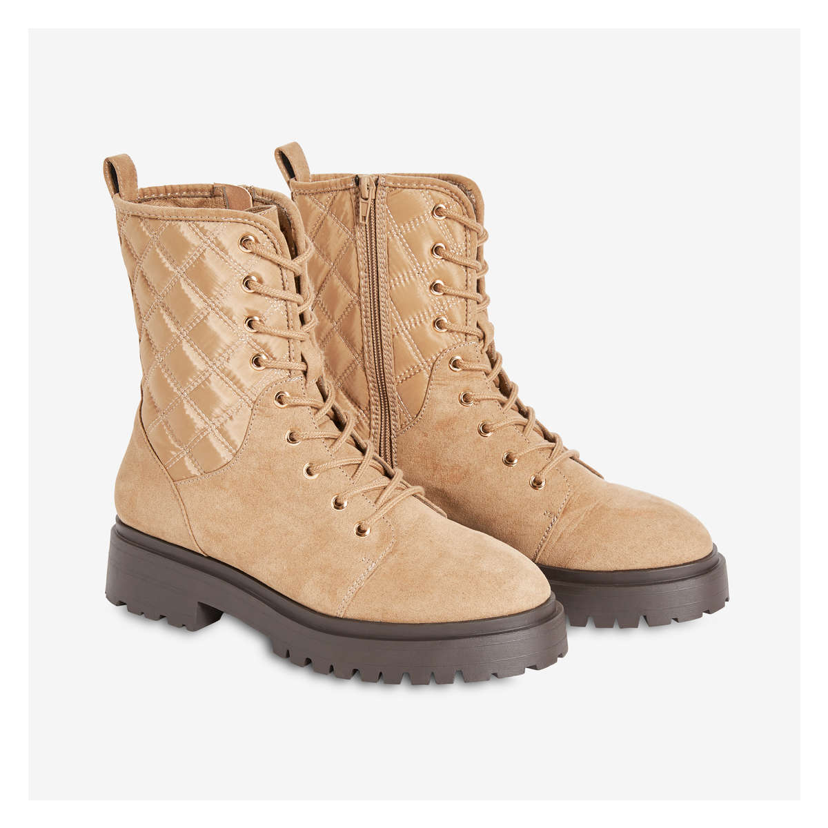 New look brown shop lace up boots